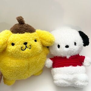 Cute Yellow and White Plush Dog Toy Set